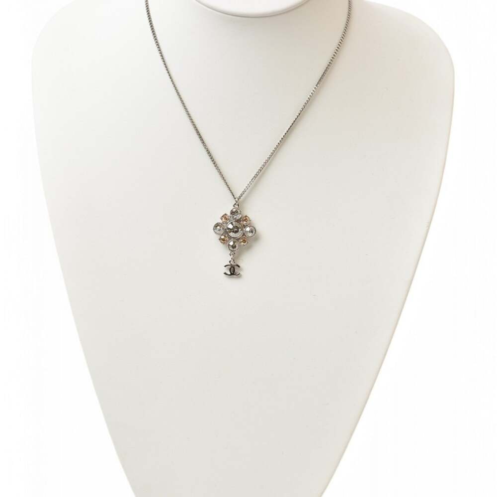Chanel Cc Logo Pendant Necklace Silver- #208099C91B - Picture 7 of 8